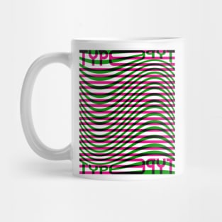 Type Wave (Magenta Green Black) Mug